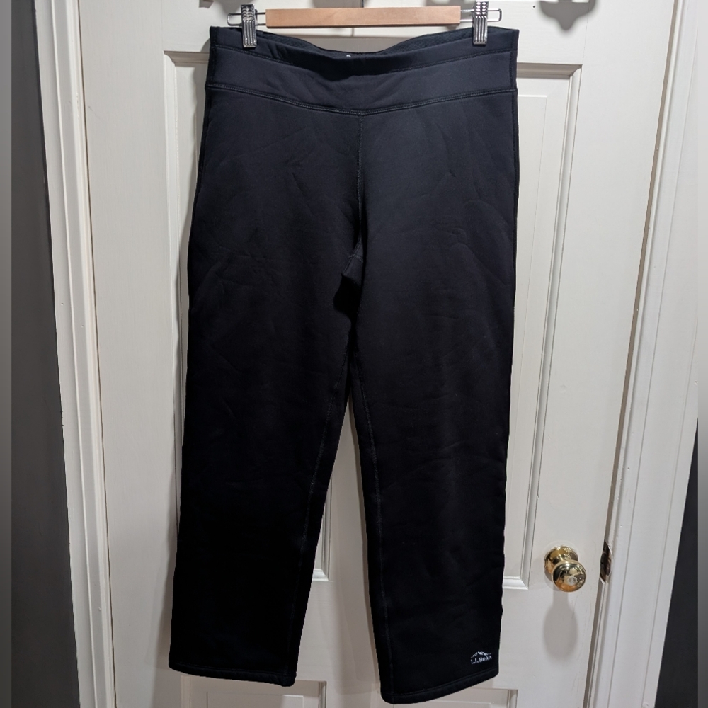 L.L. Bean Wide Leg Fleece Lined Athletic Pants (Medium)